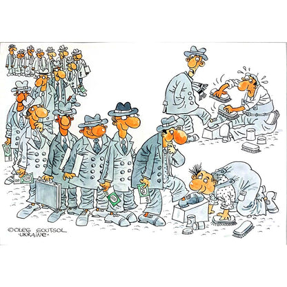Oleg Goutsol 29x21cm Orijinal Karikatür BOD02502