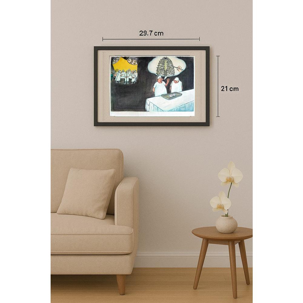 Ren Yide 29x21cm Orijinal Karikatür BOD02504