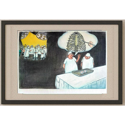 Ren Yide 29x21cm Orijinal Karikatür BOD02504