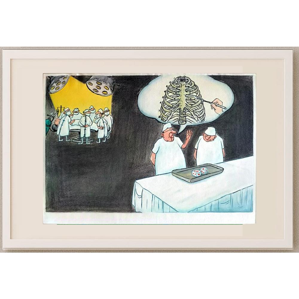 Ren Yide 29x21cm Orijinal Karikatür BOD02504