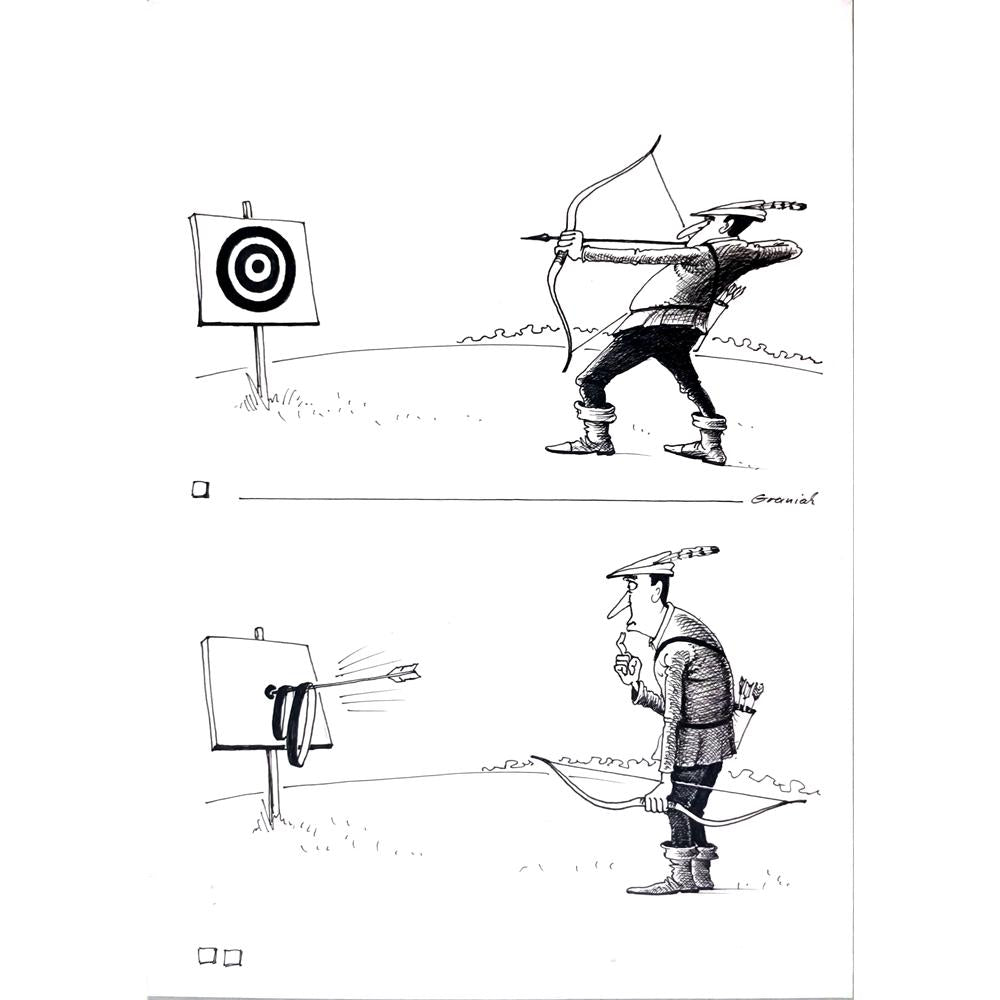 Andrejez Graniak 29x21cm Orijinal Karikatür BOD02506