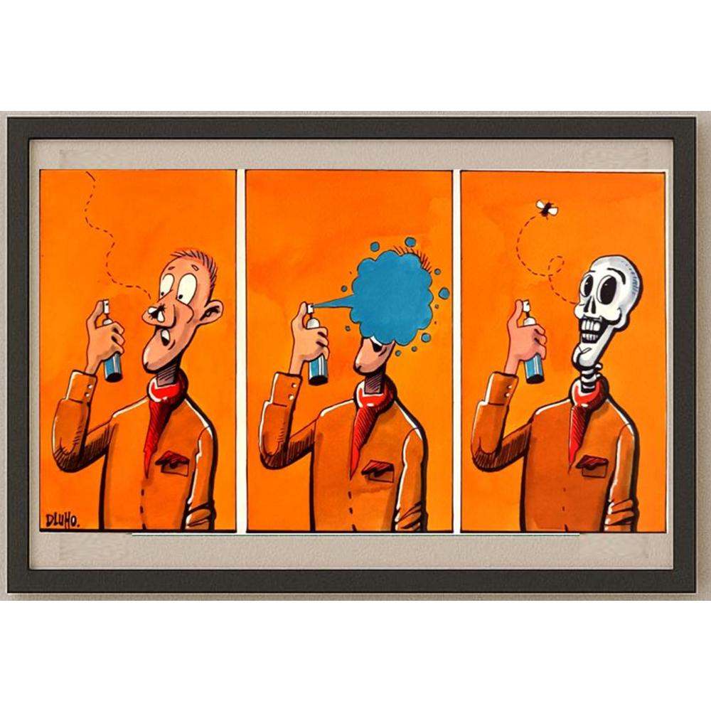 Dluhopolszky Laszle 29x21cm Orijinal Karikatür BOD02510