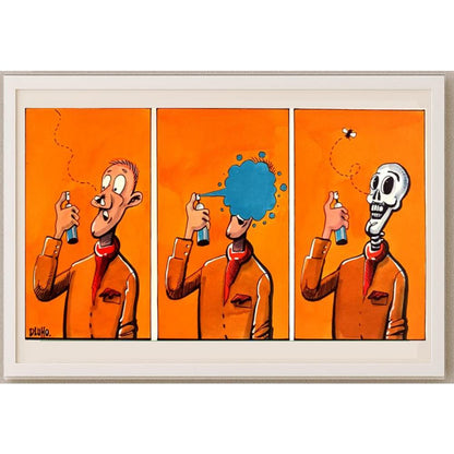 Dluhopolszky Laszle 29x21cm Orijinal Karikatür BOD02510