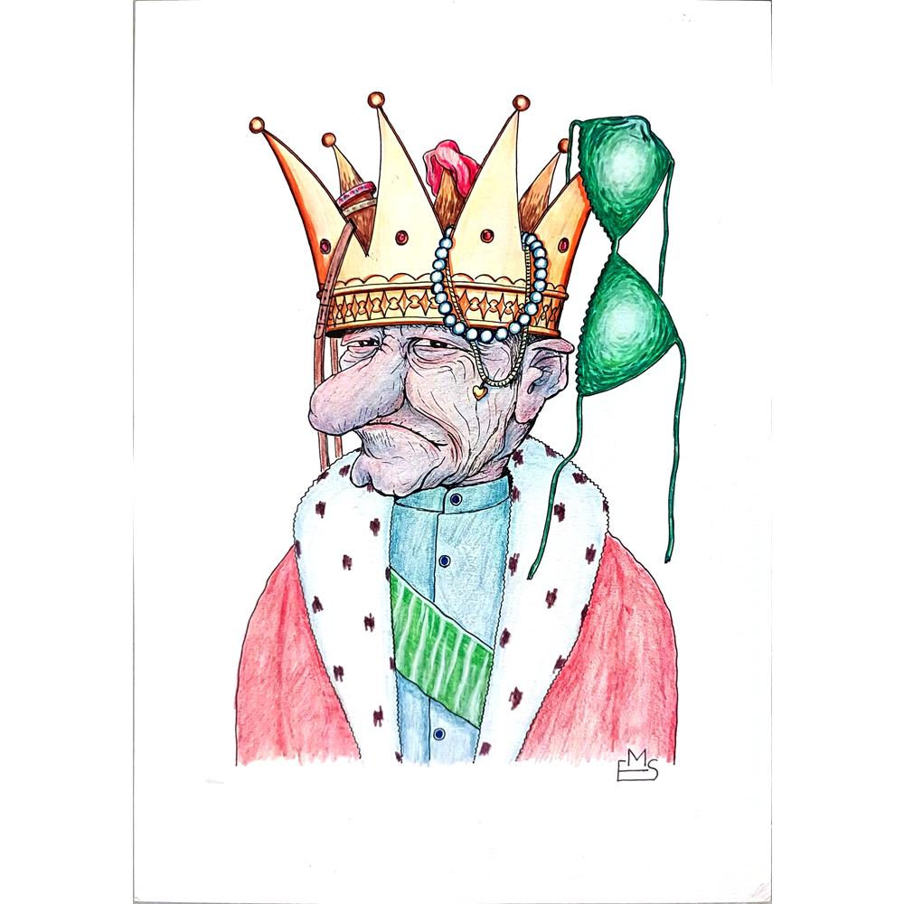 Eshonkulov Maxmudjon 29x21cm Orijinal Karikatür BOD02511