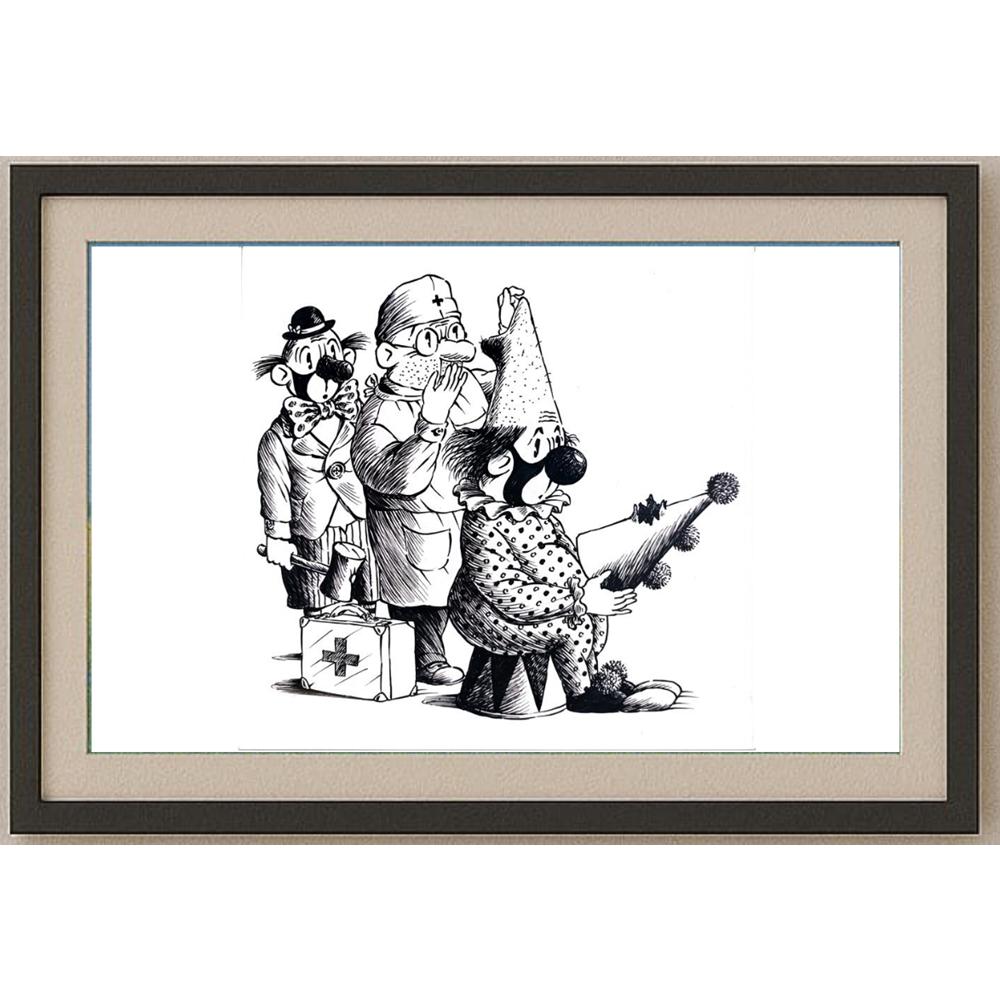 Jurij Kosobukin 29x21cm Orijinal Karikatür BOD02516