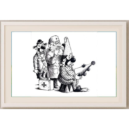 Jurij Kosobukin 29x21cm Orijinal Karikatür BOD02516