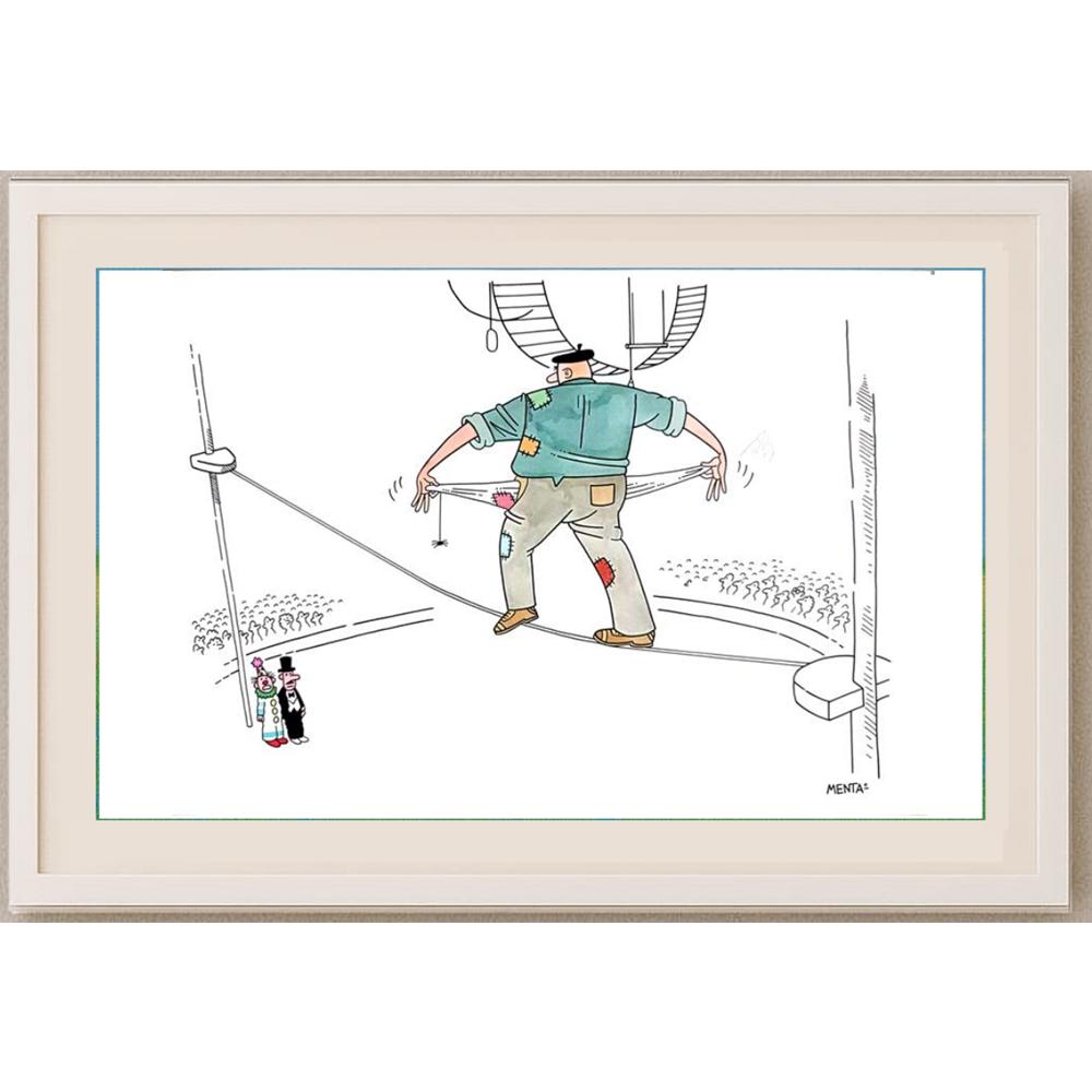 Luis Tarres 29x21cm Orijinal Karikatür BOD02517