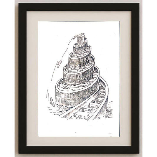 Salijan Yımgırçıyev 29x21cm Orijinal Karikatür BOD02523