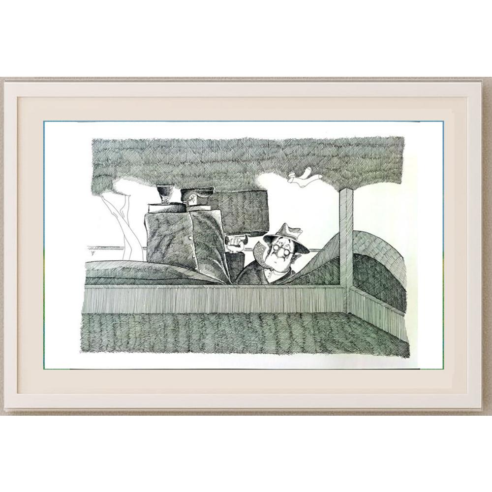 Murat Alimov 29x21cm Orijinal Karikatür BOD02525