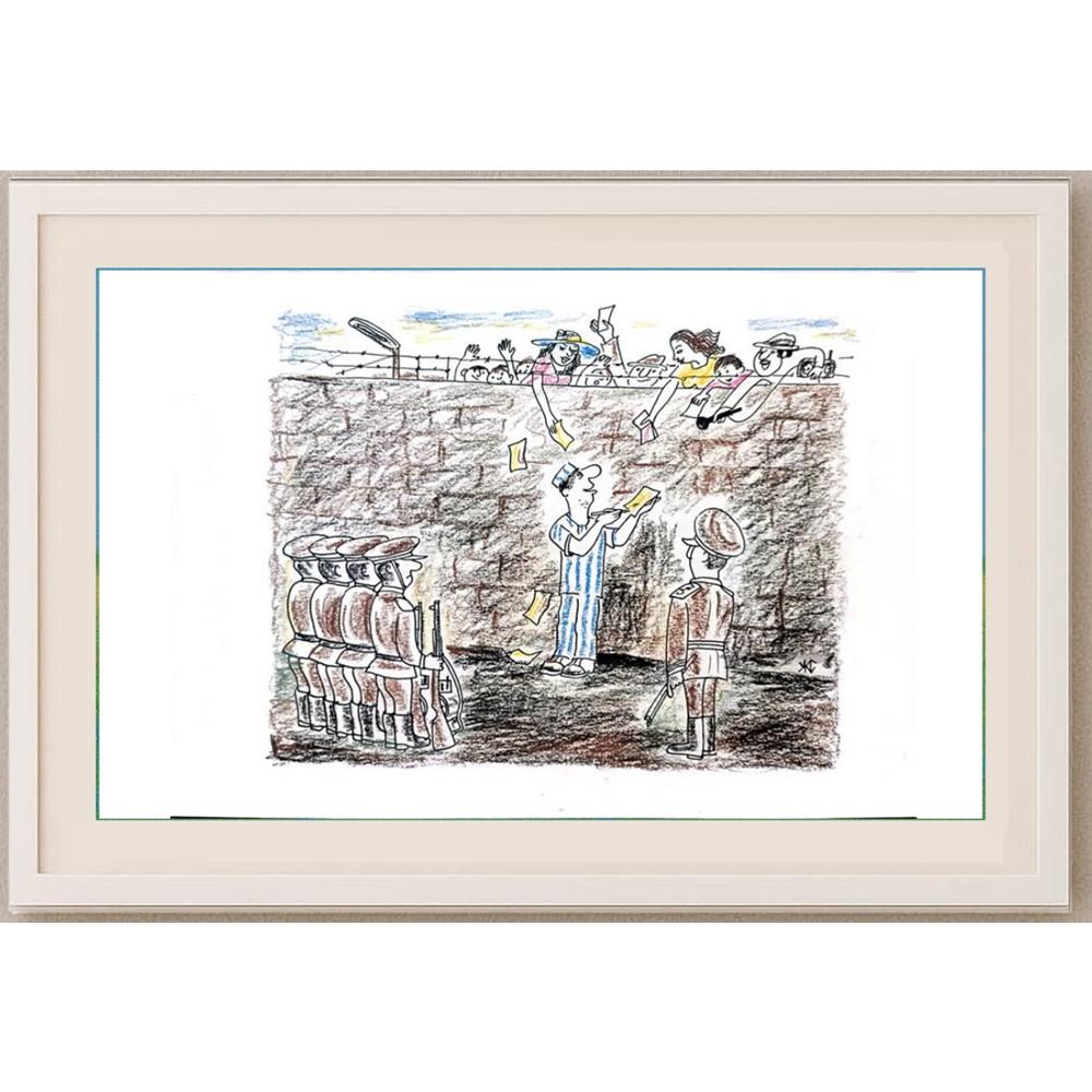 Salijan Yımgırçıyev 29x21cm Orijinal Karikatür BOD02529