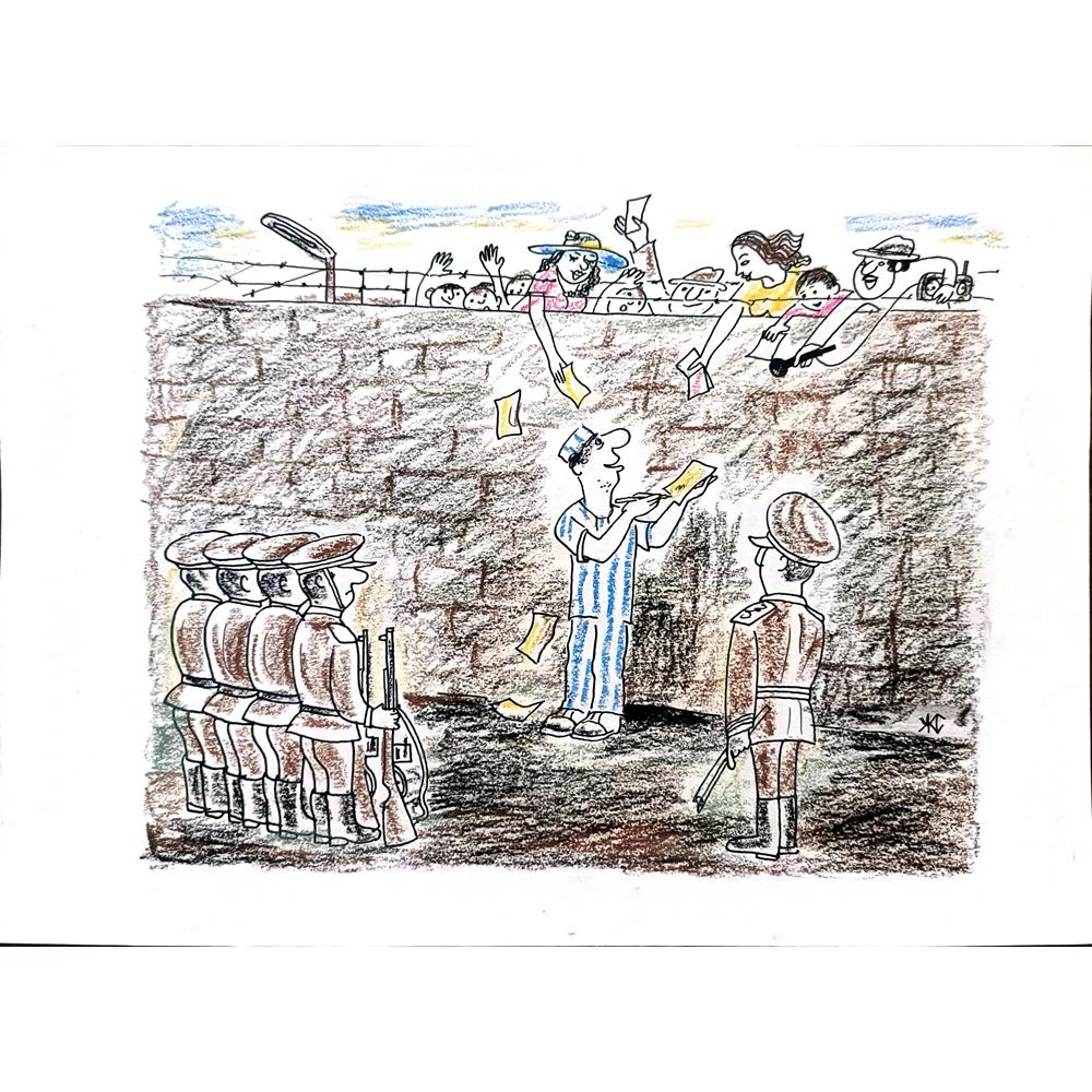 Salijan Yımgırçıyev 29x21cm Orijinal Karikatür BOD02529