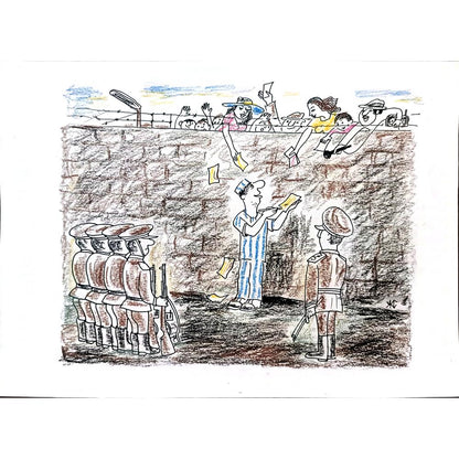 Salijan Yımgırçıyev 29x21cm Orijinal Karikatür BOD02529