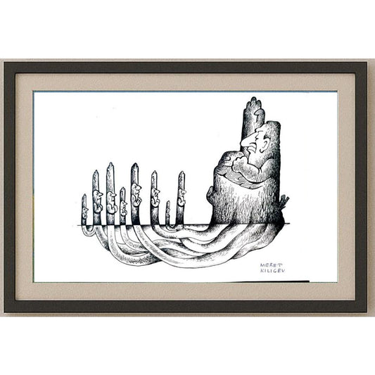 Meret Klıçev 15x13cm Orijinal Karikatür BOD02530