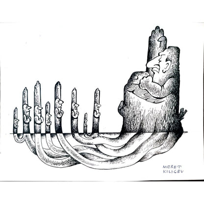 Meret Klıçev 15x13cm Orijinal Karikatür BOD02530