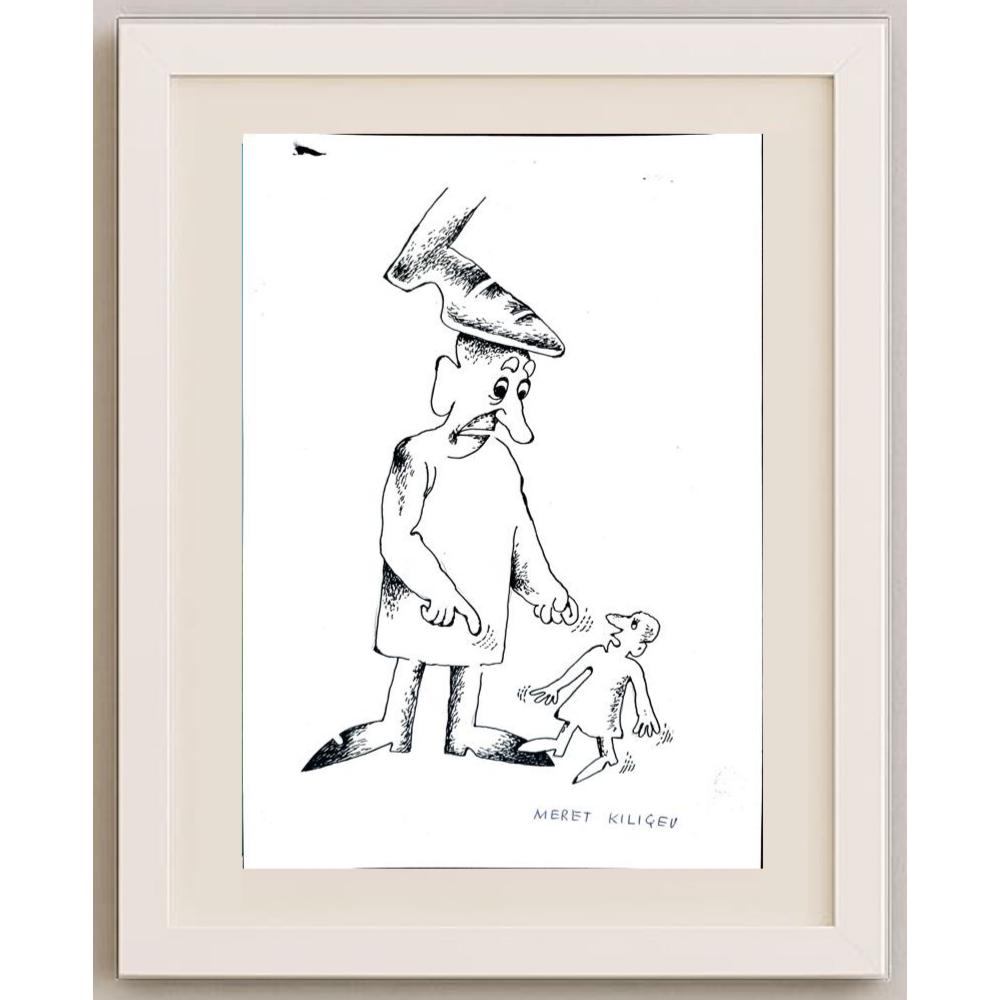 Meret Klıçev 15x13cm Orijinal Karikatür BOD02531