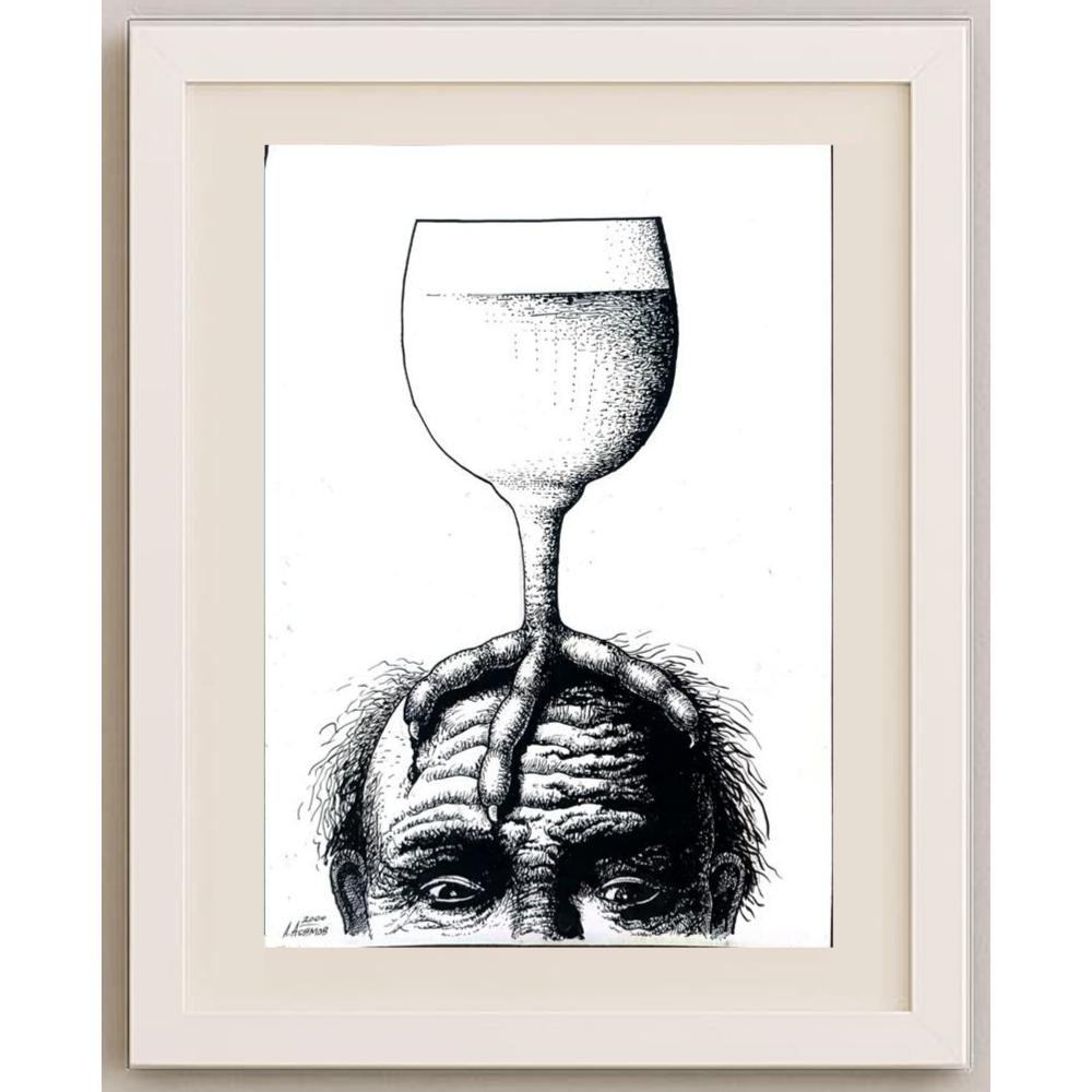 Asiamov Alexandr 29x21cm Orijinal Karikatür BOD02532