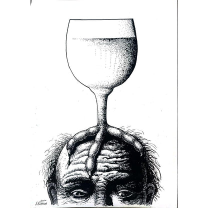 Asiamov Alexandr 29x21cm Orijinal Karikatür BOD02532