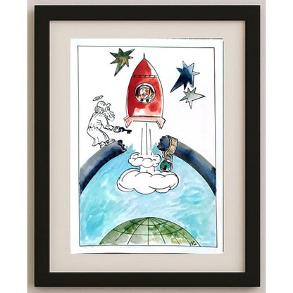 Tomilov Mikail Leo 29x21cm Orijinal Karikatür BOD02533