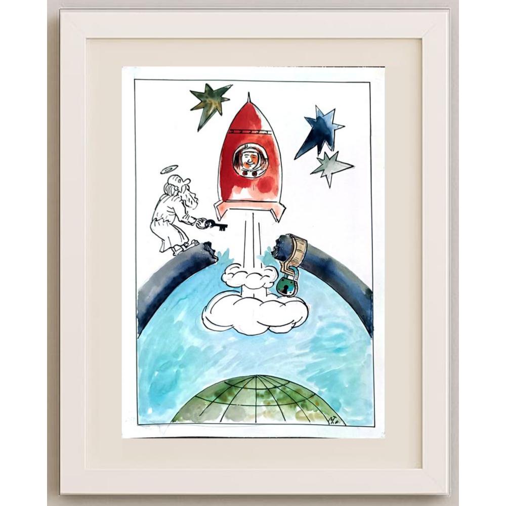 Tomilov Mikail Leo 29x21cm Orijinal Karikatür BOD02533
