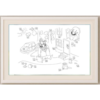 Murat Alimov 29x21cm Orijinal Karikatür BOD02534
