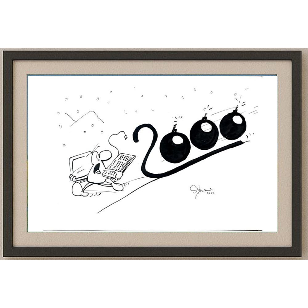 Muhamed Becovic 29x21cm Orijinal Karikatür BOD02536