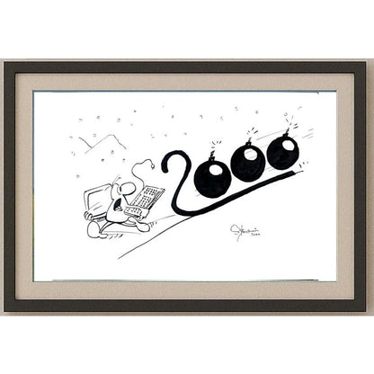 Muhamed Becovic 29x21cm Orijinal Karikatür BOD02536