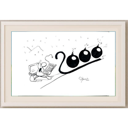 Muhamed Becovic 29x21cm Orijinal Karikatür BOD02536