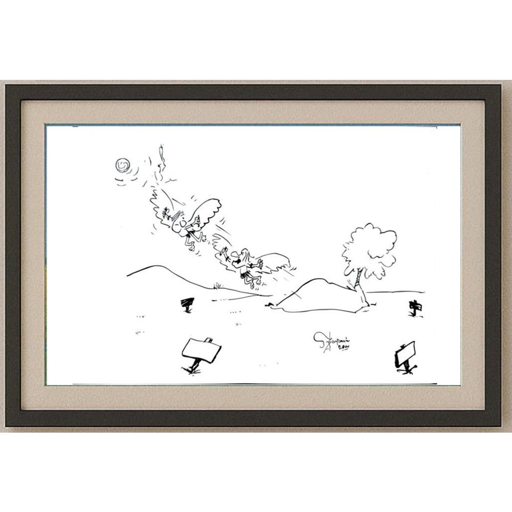 Muhamed Becovic 29x21cm Orijinal Karikatür BOD02537