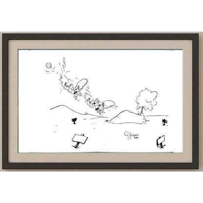 Muhamed Becovic 29x21cm Orijinal Karikatür BOD02537