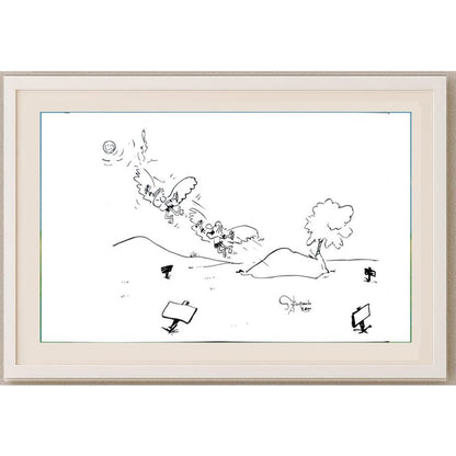 Muhamed Becovic 29x21cm Orijinal Karikatür BOD02537