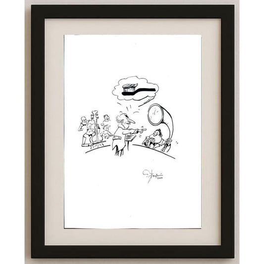 Muhamed Becovic 29x21cm Orijinal Karikatür BOD02538