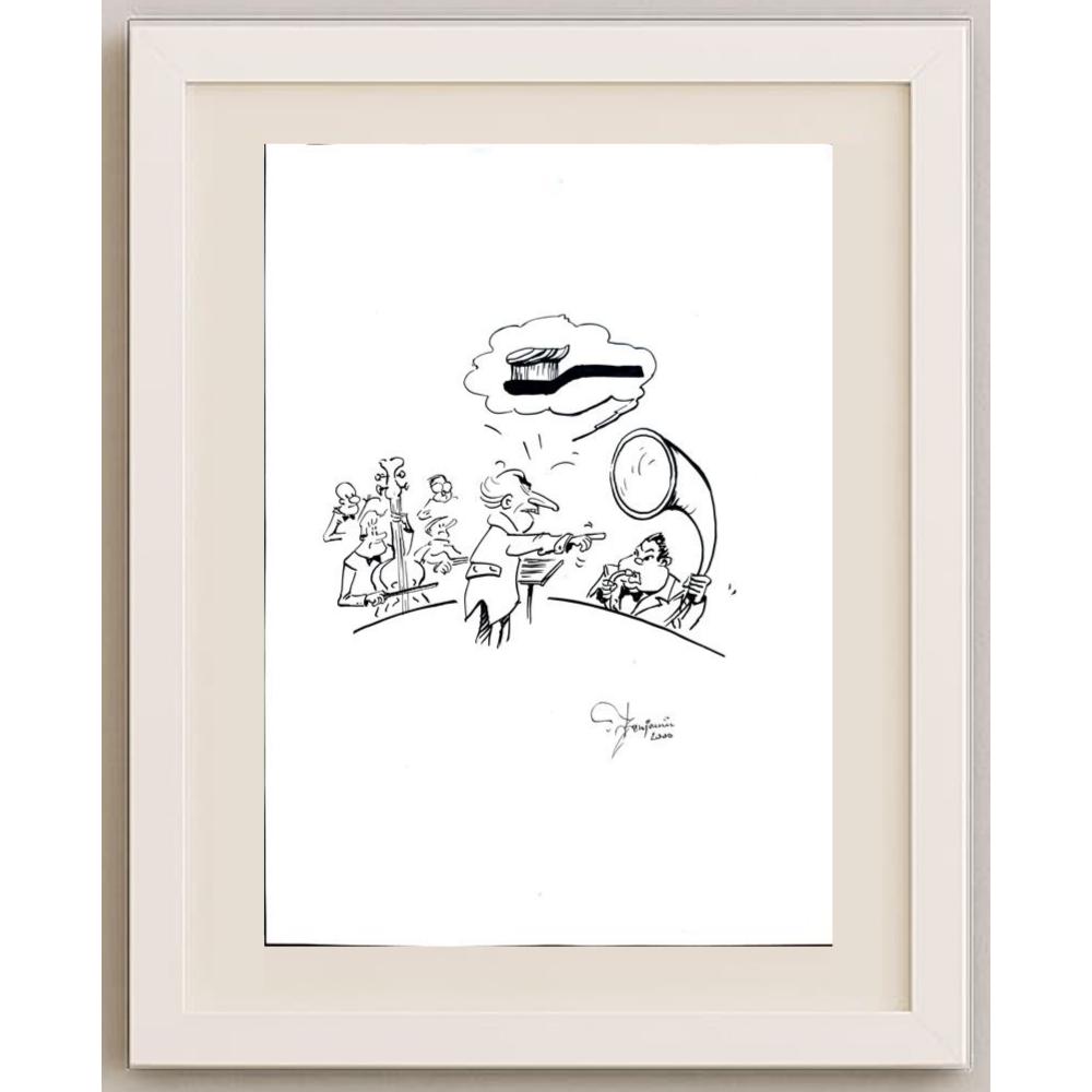 Muhamed Becovic 29x21cm Orijinal Karikatür BOD02538
