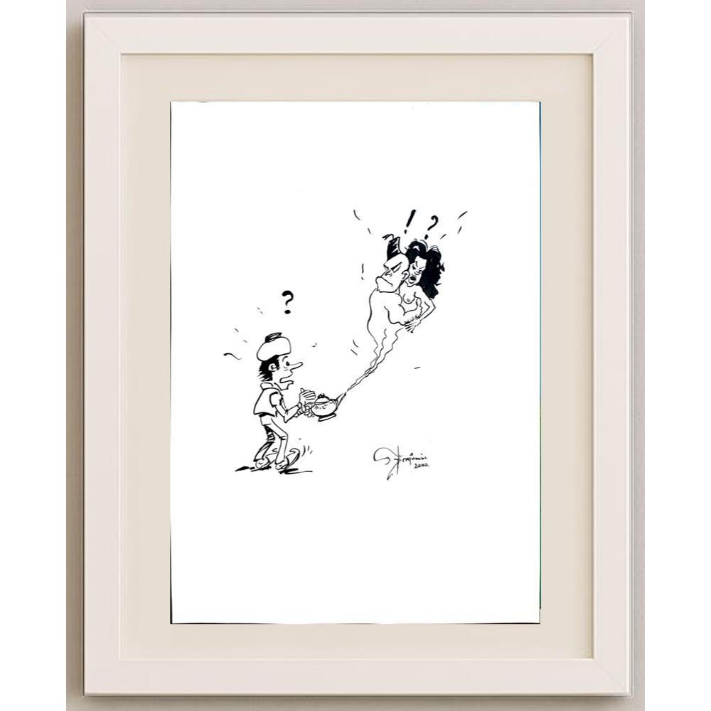 Muhamed Becovic 29x21cm Orijinal Karikatür BOD02539