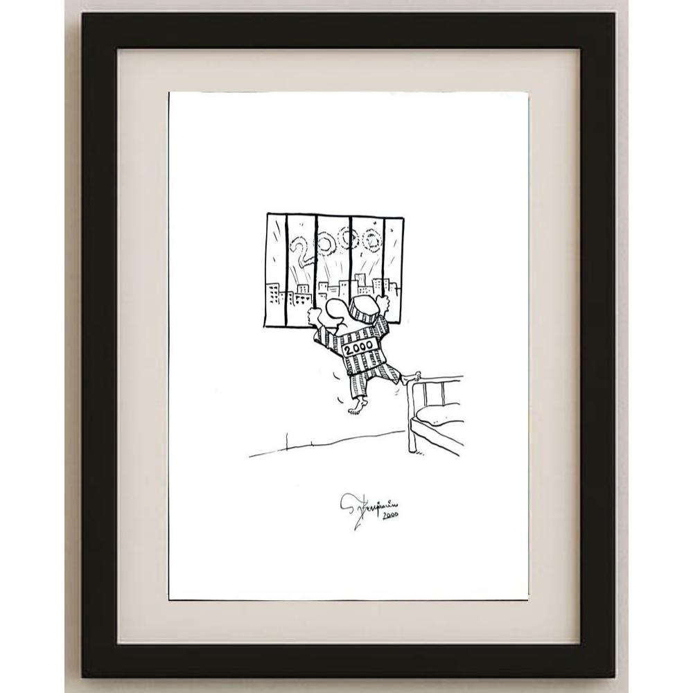 Muhamed Becovic 29x21cm Orijinal Karikatür BOD02540