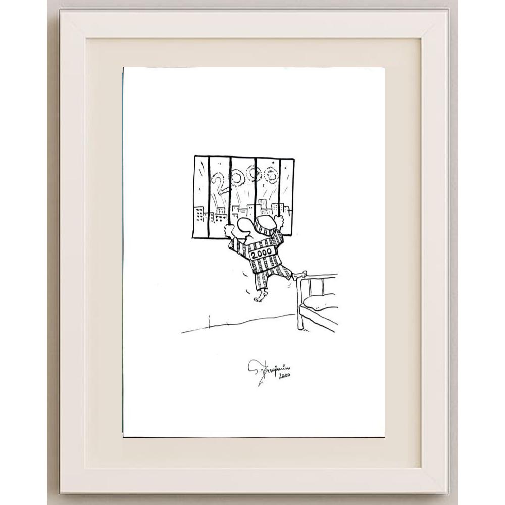 Muhamed Becovic 29x21cm Orijinal Karikatür BOD02540