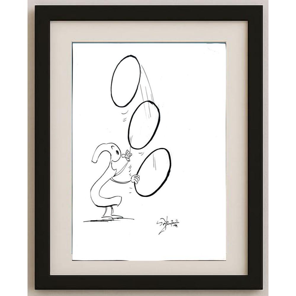 Muhamed Becovic 29x21cm Orijinal Karikatür BOD02541