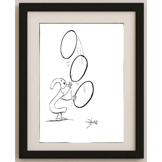 Muhamed Becovic 29x21cm Orijinal Karikatür BOD02541