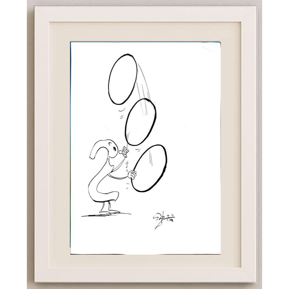 Muhamed Becovic 29x21cm Orijinal Karikatür BOD02541