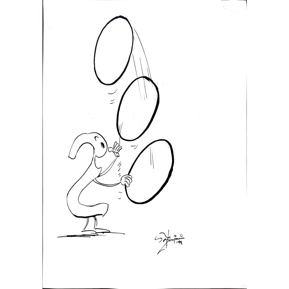 Muhamed Becovic 29x21cm Orijinal Karikatür BOD02541