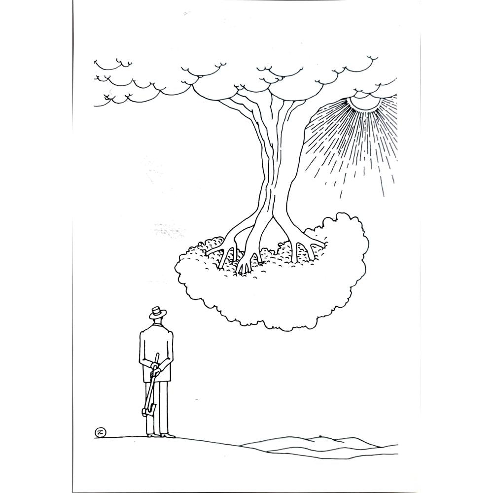 Salijan Yımgırçıyev 29x21cm Orijinal Karikatür BOD02542