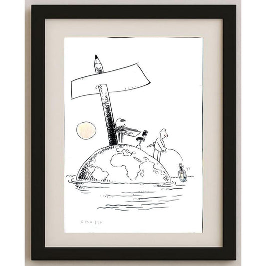 Eduardo Ferreria Grosso 50x35cm Orijinal Karikatür BOD02550
