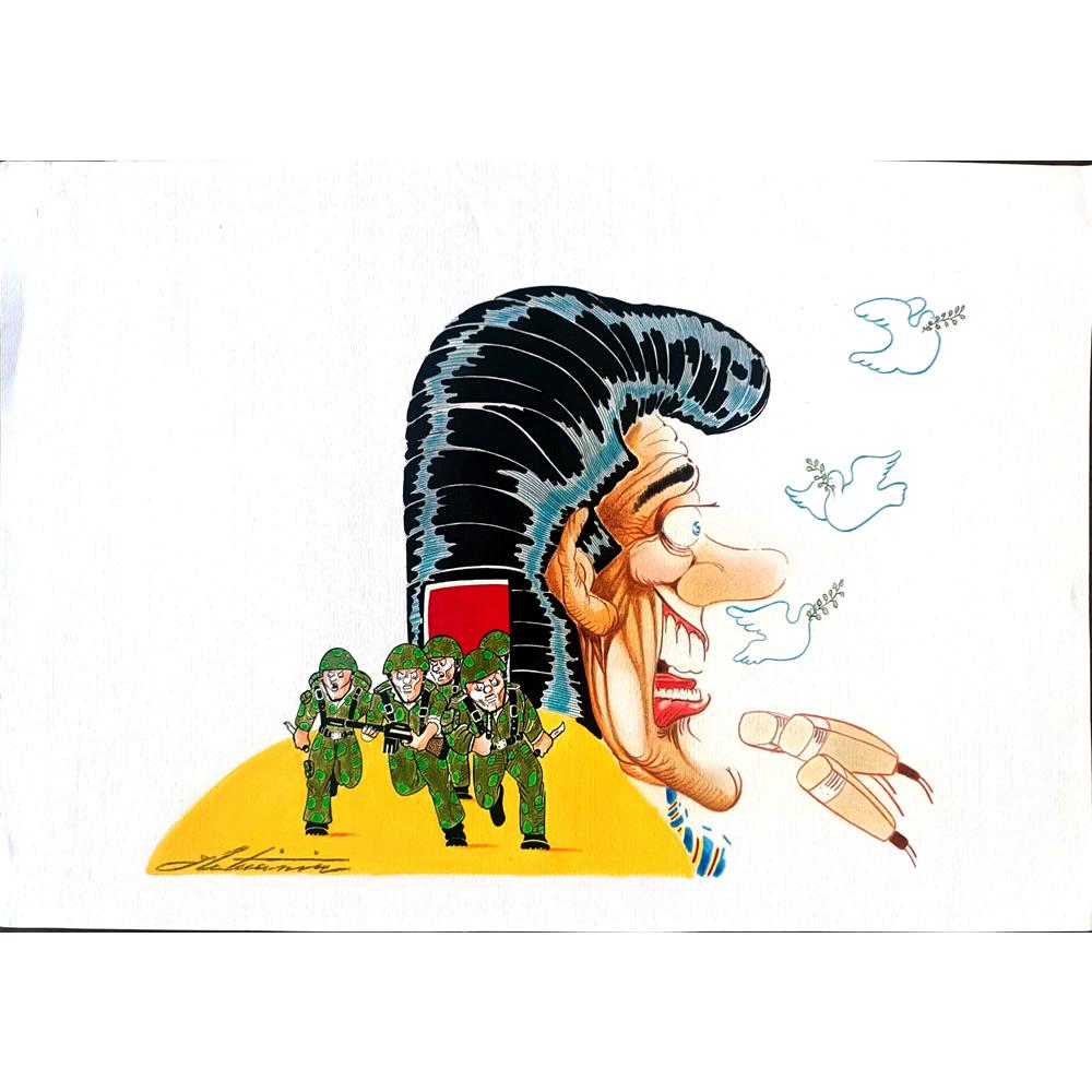 Zoran Zilaticanin 43x30cm Orijinal Karikatür BOD02551