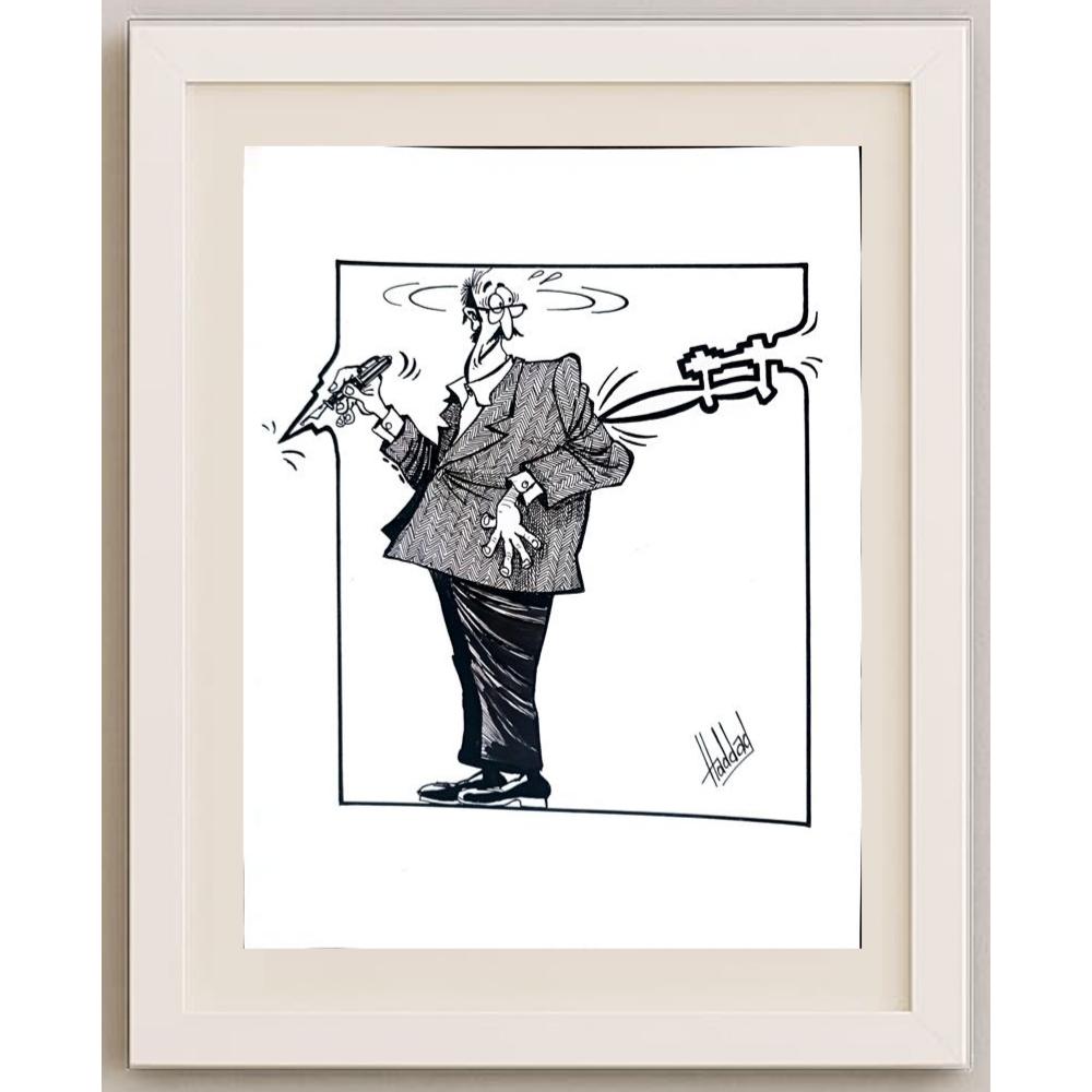Habib Haddad 35x25cm Orijinal Karikatür BOD02552