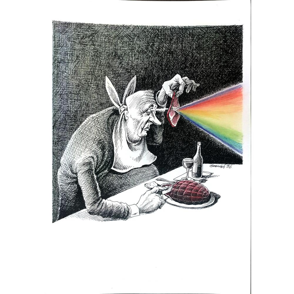 Andrejez Graniak 29x21cm Orijinal Karikatür BOD02553