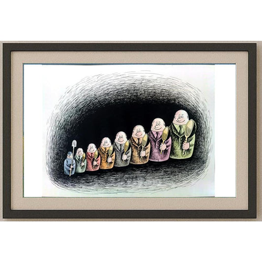 Marsel Hurmatoovich Gafarov 43x30cm Orijinal Karikatür BOD02554