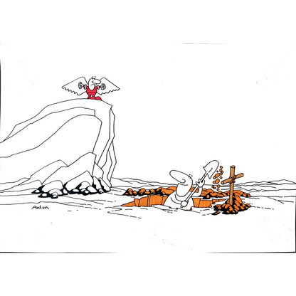 Anton Kotreba 43x30cm Orijinal Karikatür BOD02557