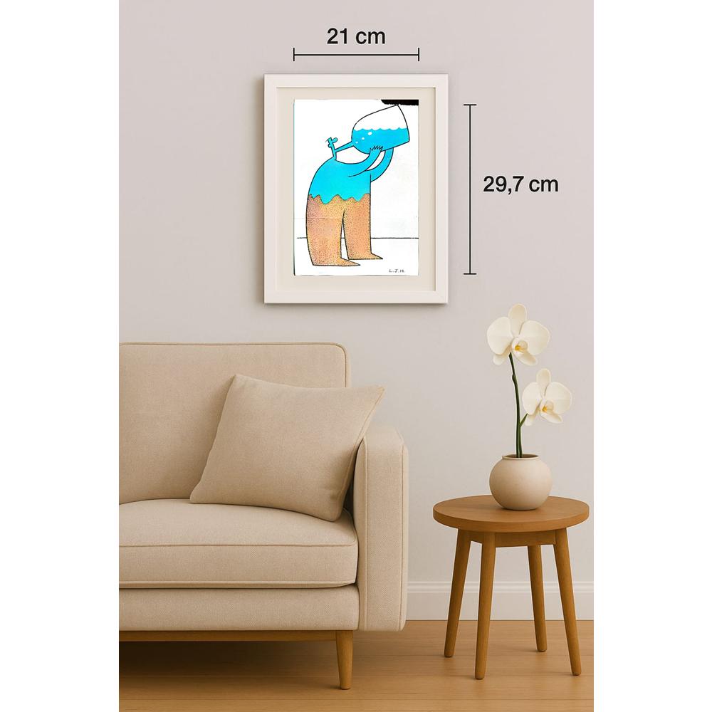 Li Jinghua 29x21cm Orijinal Karikatür BOD02563