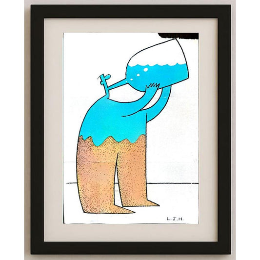 Li Jinghua 29x21cm Orijinal Karikatür BOD02563