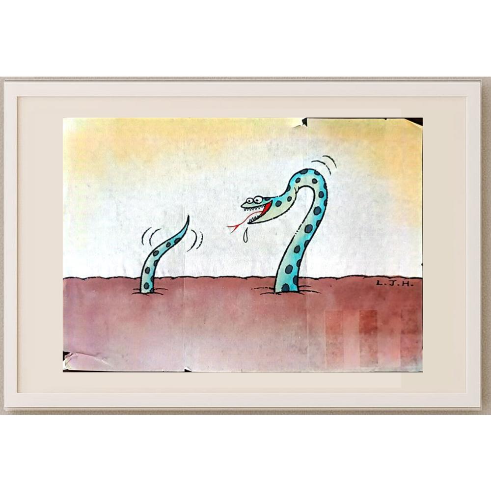 Li Jinghua 29x21cm Orijinal Karikatür BOD02565