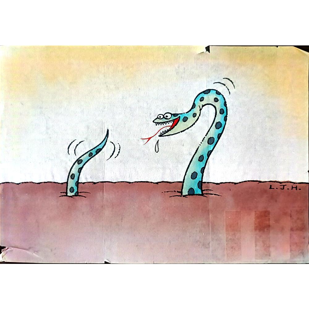 Li Jinghua 29x21cm Orijinal Karikatür BOD02565